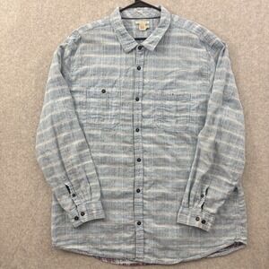 Carbon 2 Cobalt Shirt Men's 2XLT Blue Long Sleeve Button Up Tall